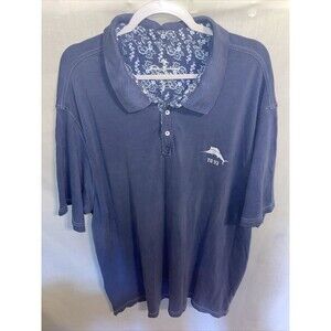 Tommy Bahama Polo Shirt Men’s Size 2XL Slate Blue Beach Comfort Short Sleeve
